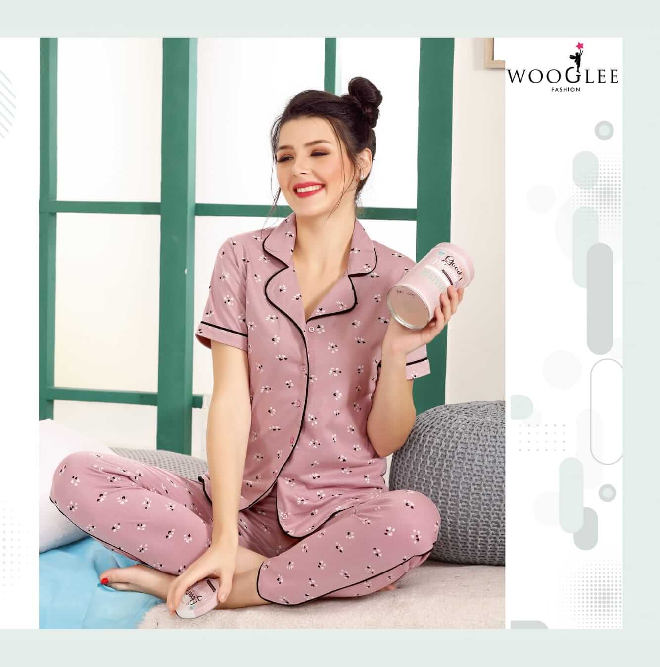 Wooglee Night Out Night Wear Top With Bottom Wholesale Catalog, Buy Full Catalog of Wooglee Night Out Night Wear Top With Bottom At Wholesale Price